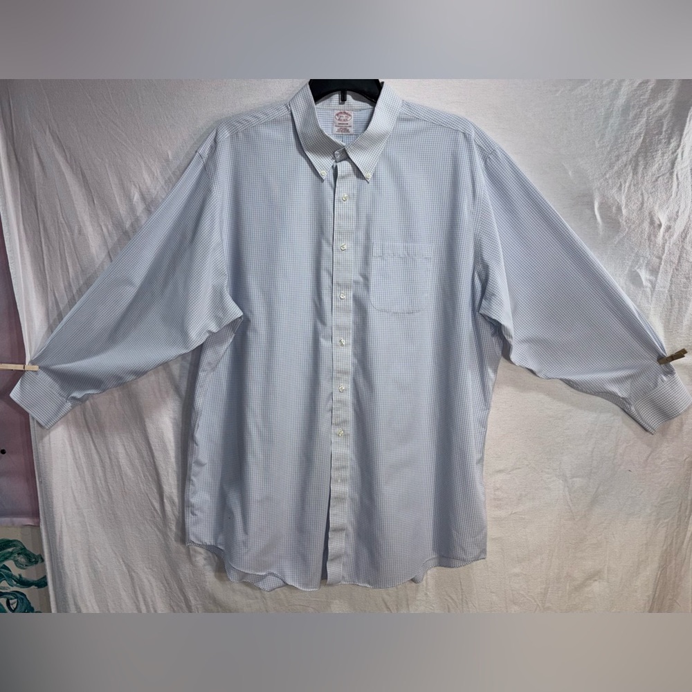 Brooks Brothers Madison Non-Iron Button Down Collar Dress Shirt 18 1/2 - 34 - Picture 10 of 10